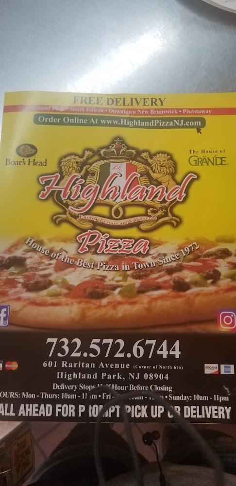 Highland Pizza Menu image 3